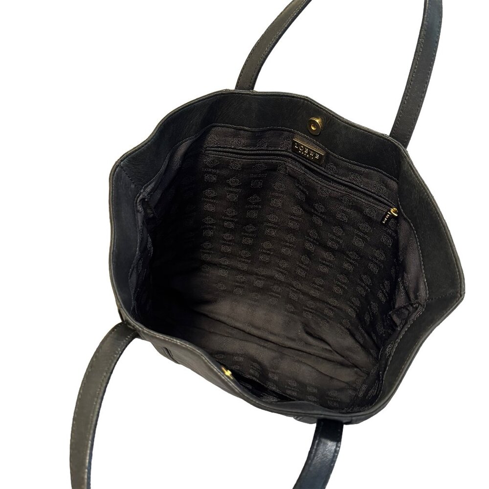 Loewe Black Leather Carryall Tote Bag - Picture 4 of 8